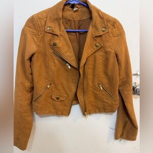 H&M Women's Brown Leather Jacket